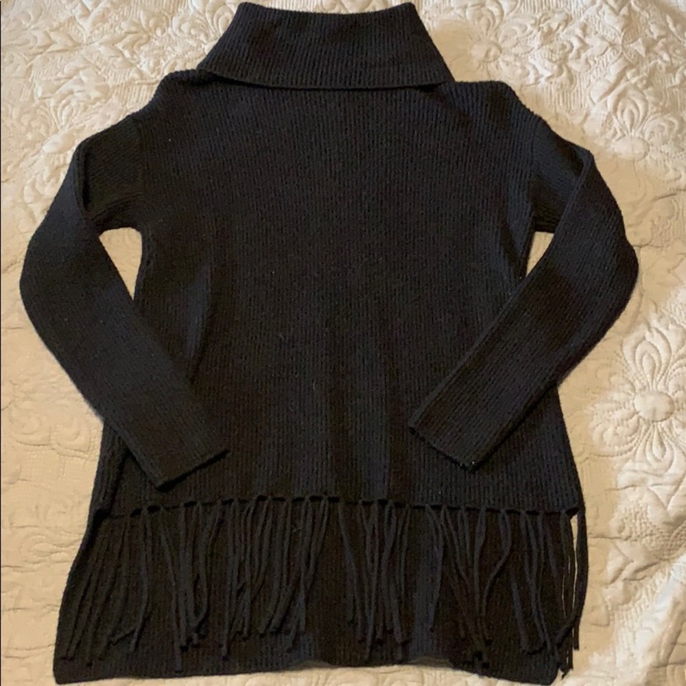 Black turtle neck sweater